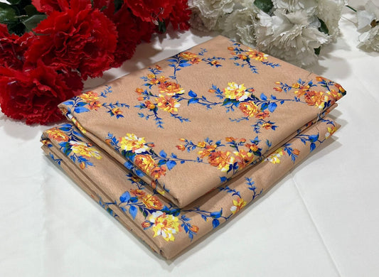 Ladies 2-Piece – Micro Polo Cotton with Floral Print | D-071