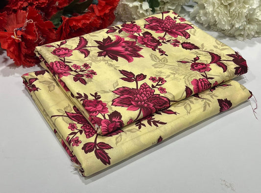 Ladies 2-Piece – Micro Polo Cotton with Floral Print | D-097