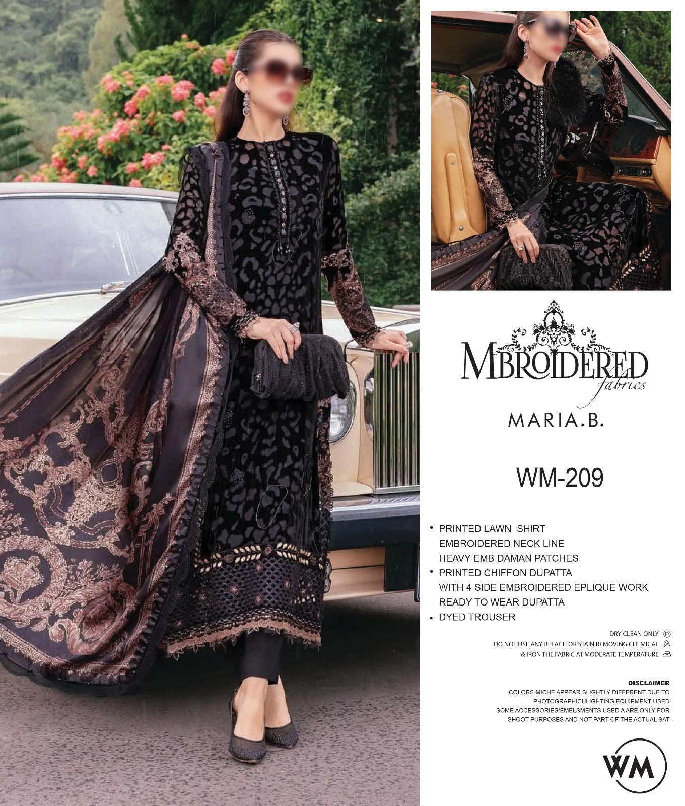 MARIA B – Unstitched Replica (Premium Lawn Embroidered Suit)