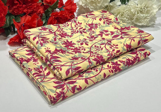 Ladies 2-Piece – Micro Polo Cotton with Floral Print | D-108