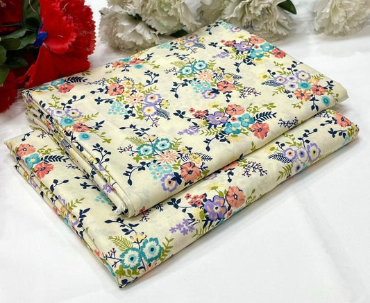 Ladies 2-Piece – Micro Polo Cotton with Floral Print | D-021