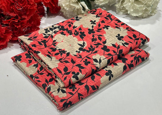 Ladies 2-Piece – Micro Polo Cotton with Floral Print | D-038