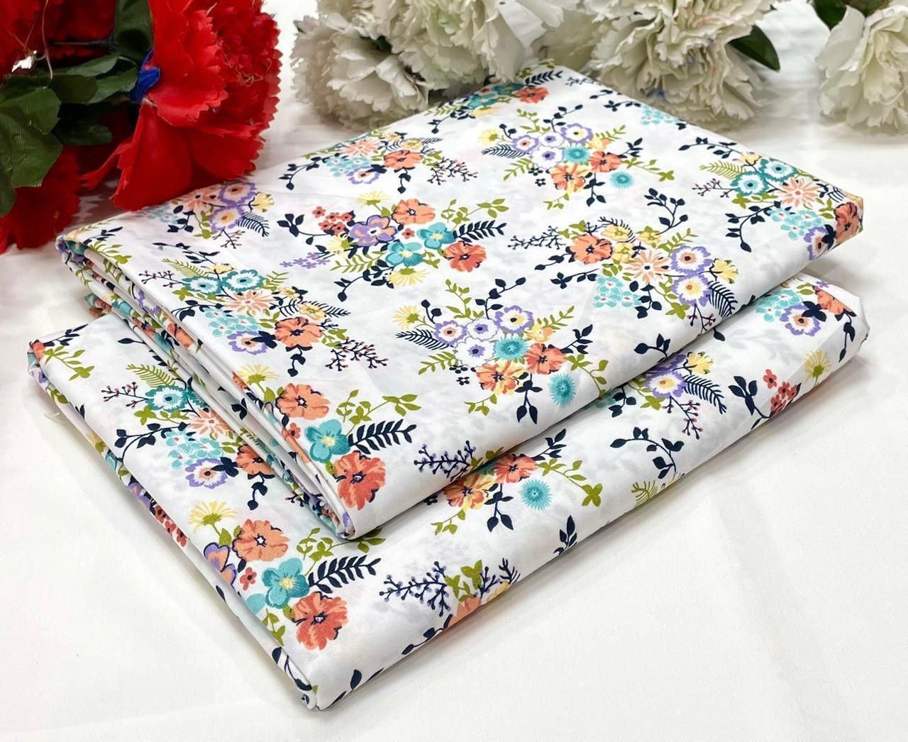 Ladies 2-Piece – Micro Polo Cotton with Floral Print | D-093