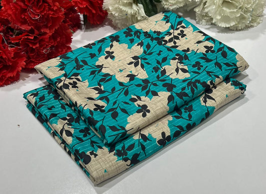 Ladies 2-Piece – Micro Polo Cotton with Floral Print | D-037