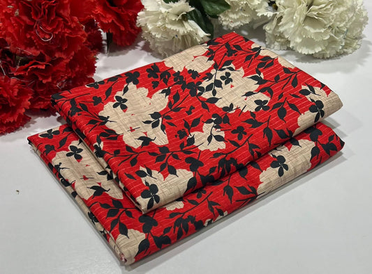 Ladies 2-Piece – Micro Polo Cotton with Floral Print | D-058