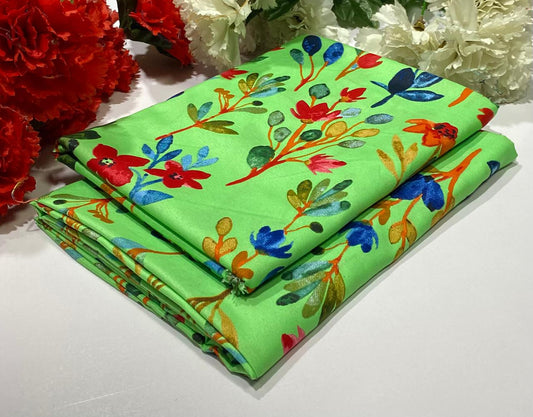 Ladies 2-Piece – Micro Polo Cotton with Floral Print | D-015