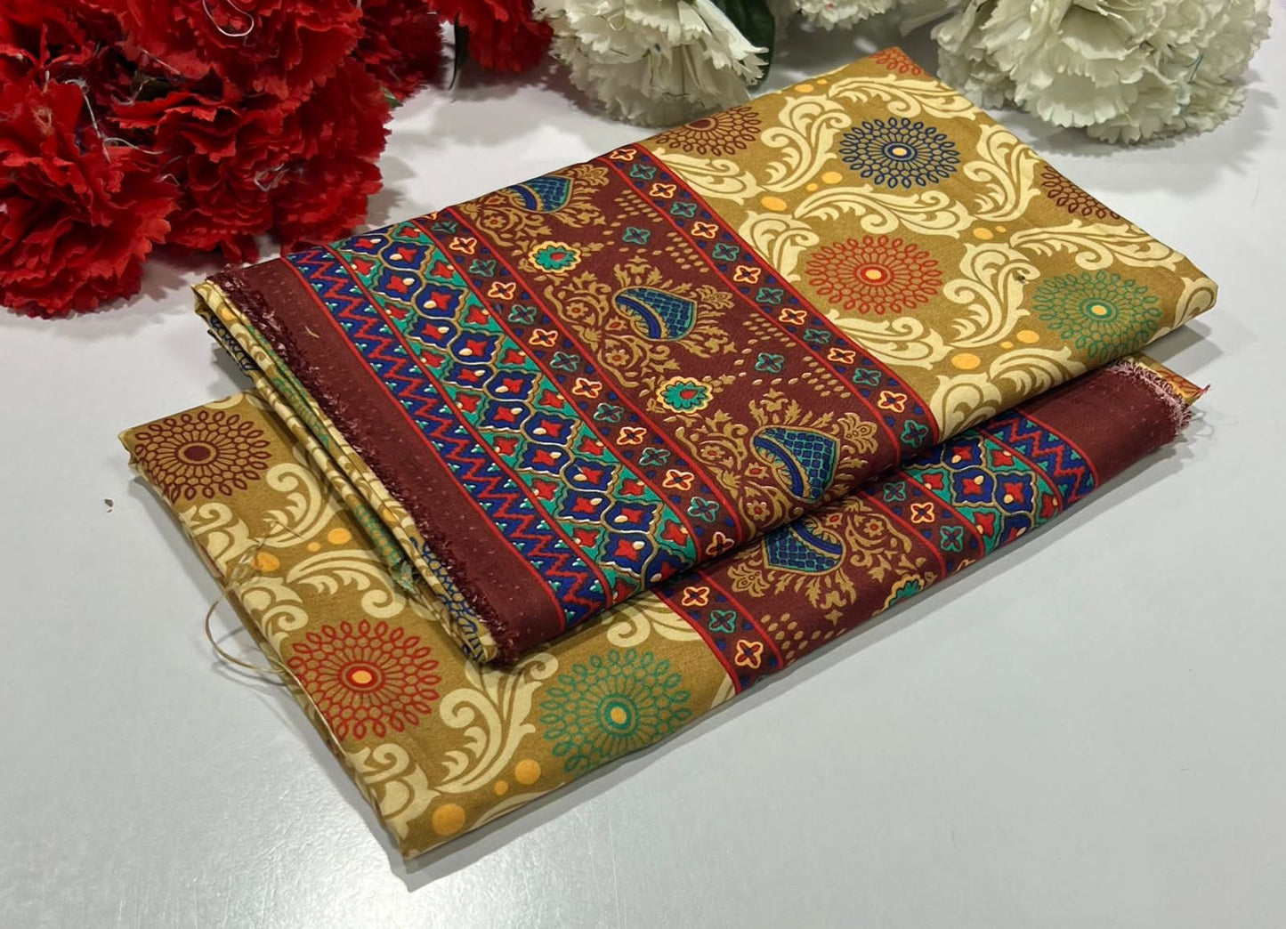 Ladies 2-Piece – Micro Polo Cotton with Floral Print | D-115