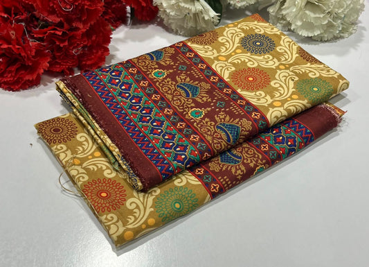 Ladies 2-Piece – Micro Polo Cotton with Floral Print | D-115