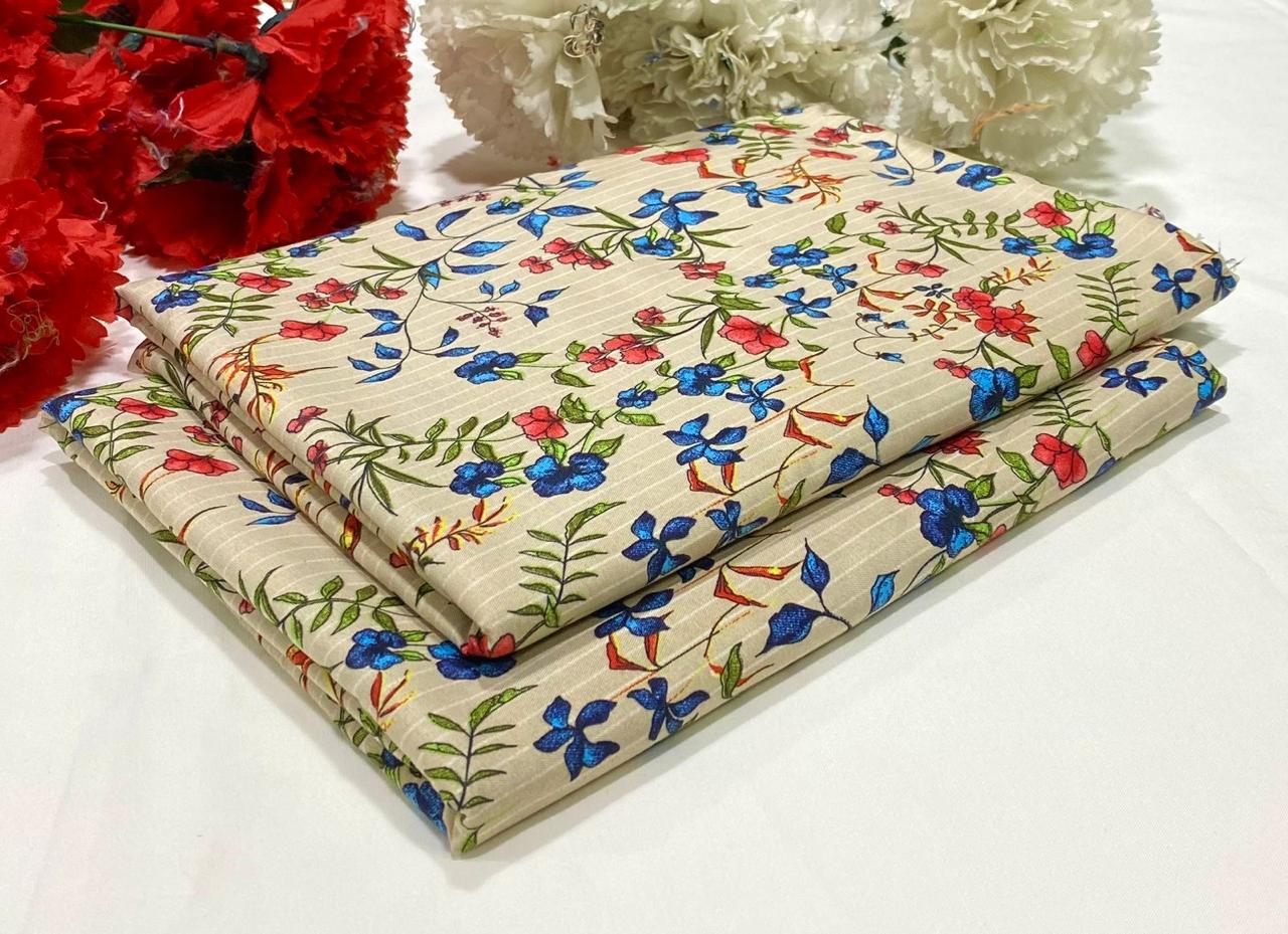 Ladies 2-Piece – Micro Polo Cotton with Floral Print | D-114