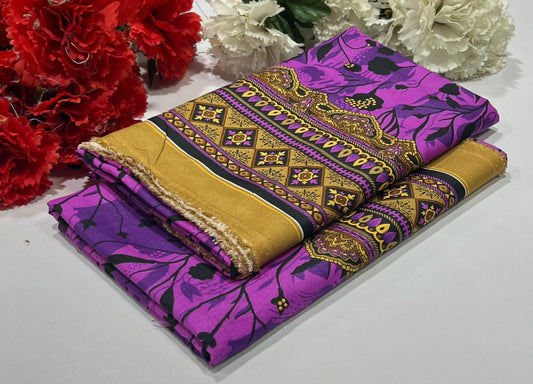 Ladies 2-Piece – Micro Polo Cotton with Floral Print | D-063